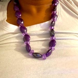 Purple beaded necklace